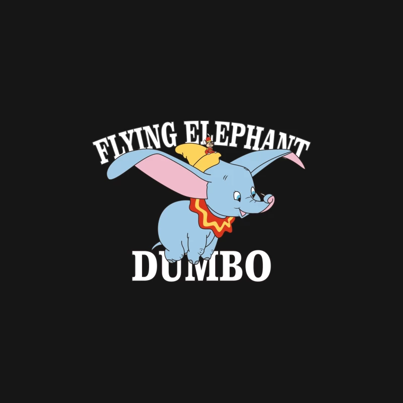 Fliegender Elefant Dumbo Design Herren Langarm T-Shirt