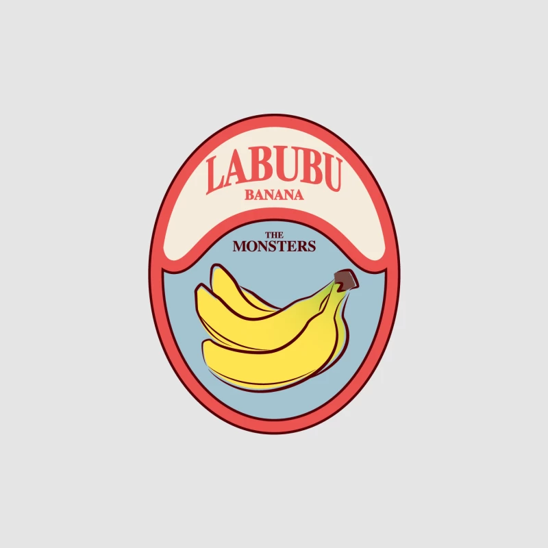 Labubu Bananen Grafik Abzeichen Damen Pullover Hoodie