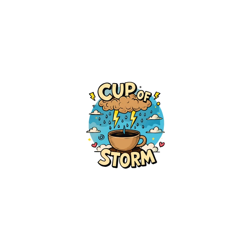 Cup of Storm – Whimsical Pixel Art with Lightning Charm! Coffee Mug