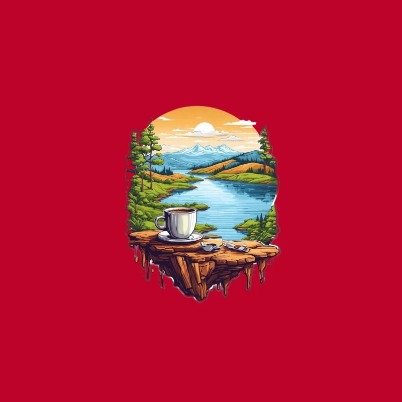 Scenic Coffee Landscape Travel Mug