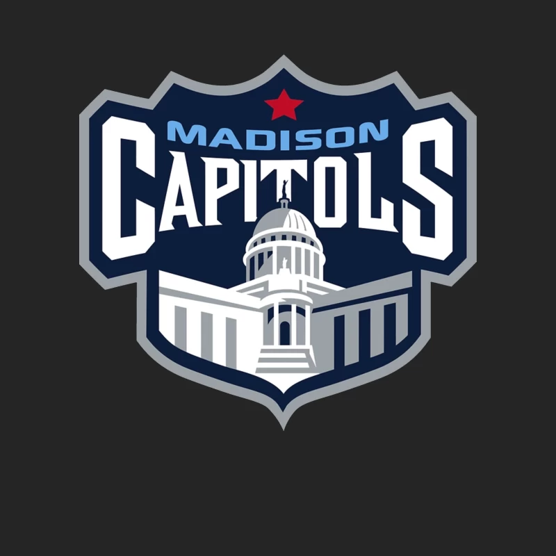 Madison Capitols Hockey Team Logo featuring Wisconsin State Capitol Building Female Pullover Sweatshirt