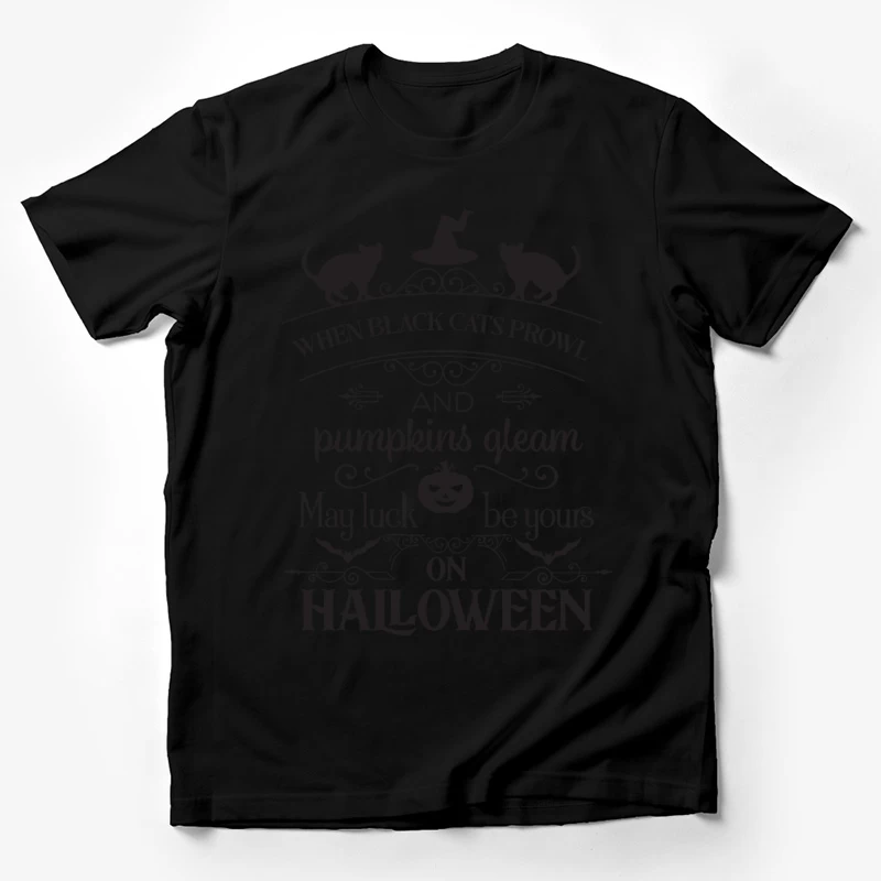 Halloween: Chats noirs et citrouilles Homme T-Shirt