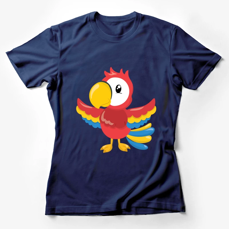 Perroquet coloré avec ailes ouvertes Femme T-Shirt