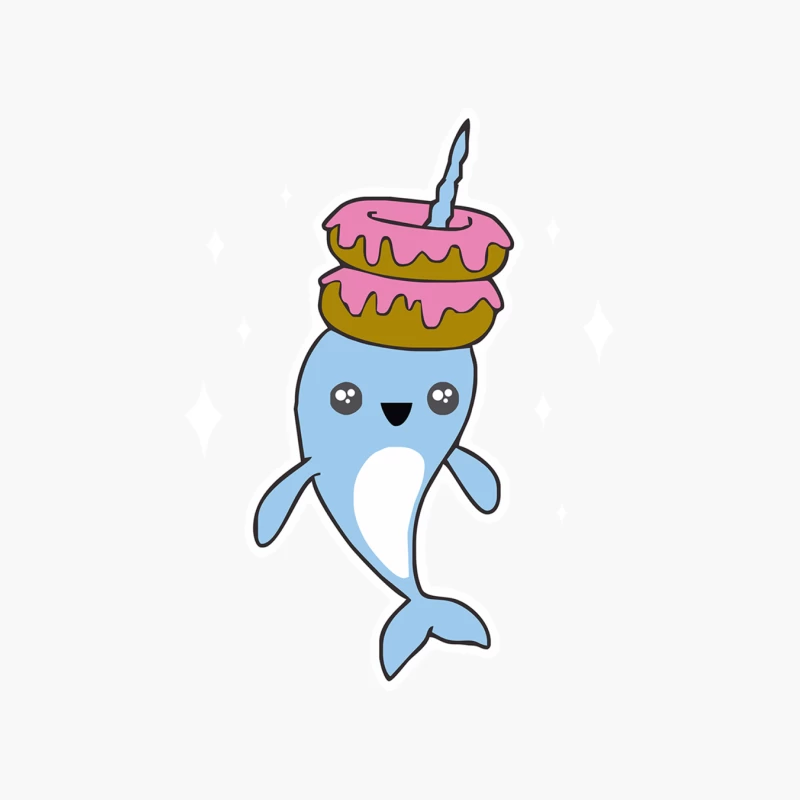 Narwhal Donuts Kawaii Cute Unicorn Harajuku Sweet Cool Awesome Cotton Tote Bag