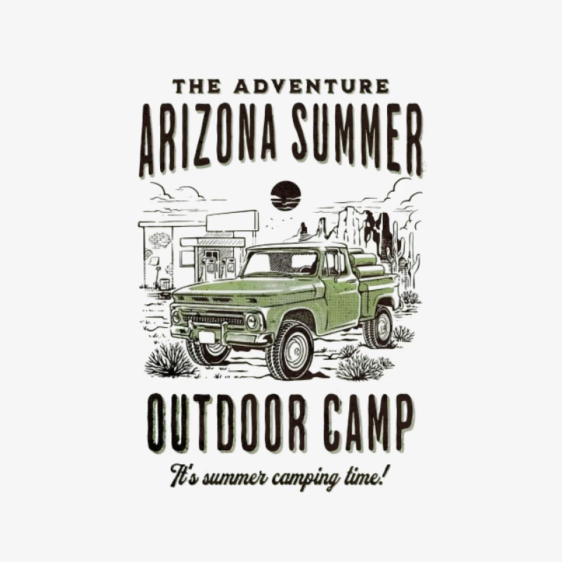 Aventure Arizona Été Camp en Plein Air Homme Sweat-shirt à enfiler