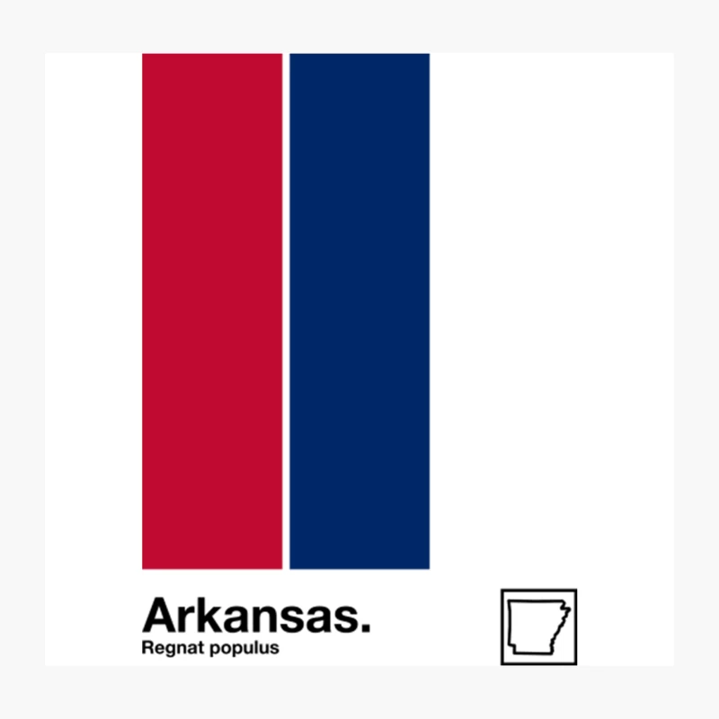 Arkansas   Original Minimalist Artwork Poster Design Throw Pillow