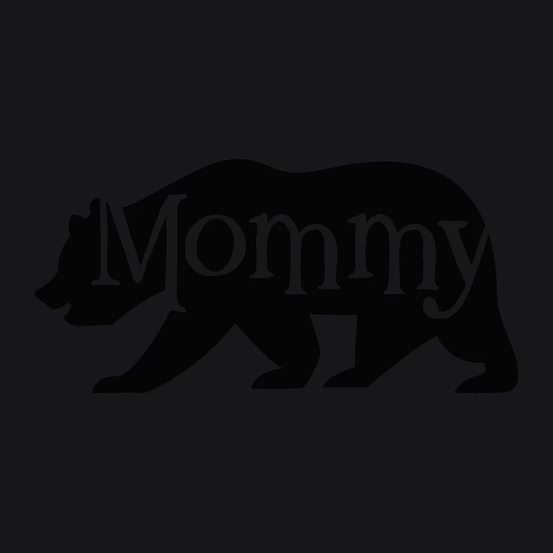 Silhouette d'ours avec texte 'Mommy' Homme Sweat à capuche
