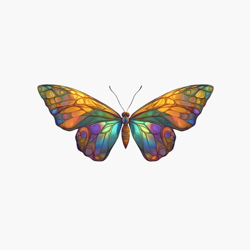 Vibrant Artistic Butterfly Illustration Cotton Tote Bag