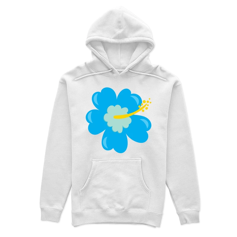 Fleur hibiscus bleue stylisée Femme Sweat à capuche