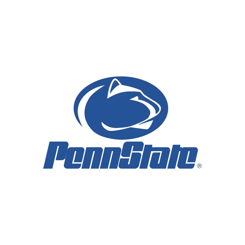 Penn State Nittany Lions Athletic Logo in Blue and White Travel Mug