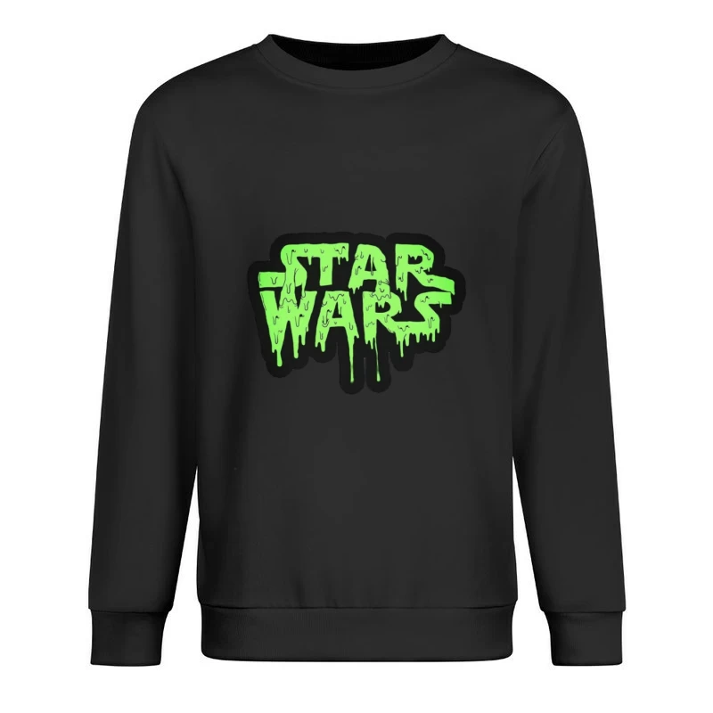 Grüne Tropfen-Star Wars-Logo Herren Pullover Sweatshirt