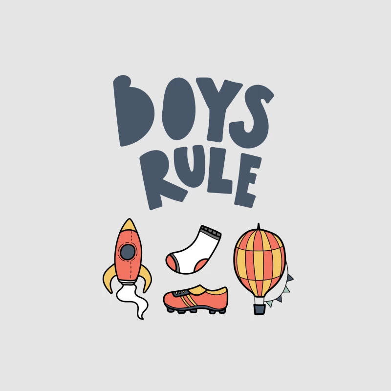 Illustration colorée de fusée et ballon Homme Sweat à capuche