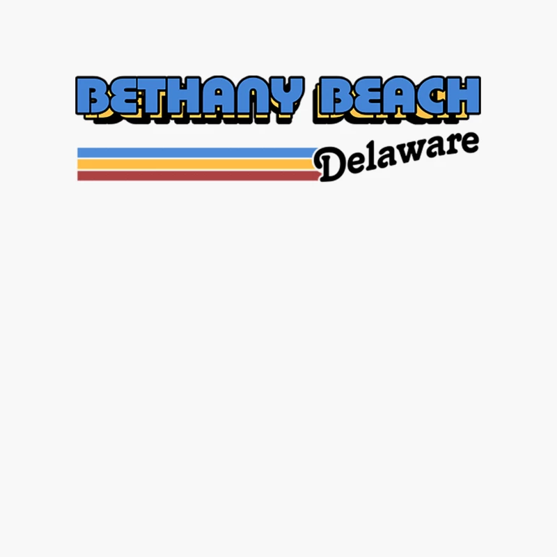 Bethany Beach, Delaware   Retro Style Design Cotton Tote Bag