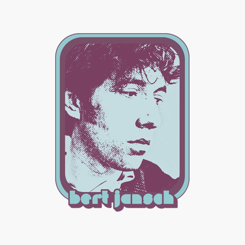 Bert Jansch  Retro Style Fan Art Design Cotton Tote Bag
