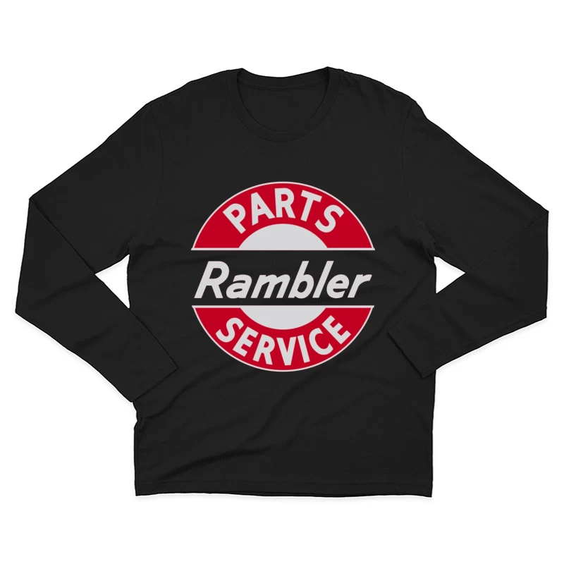 Vintage Rambler Parts & Service Logo Design Male Long Sleeve T-Shirt