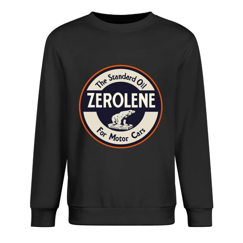 Vintage Standard Oil Zerolene Motor Car Advertisement with Polar Bear Logo Male Pullover Sweatshirt