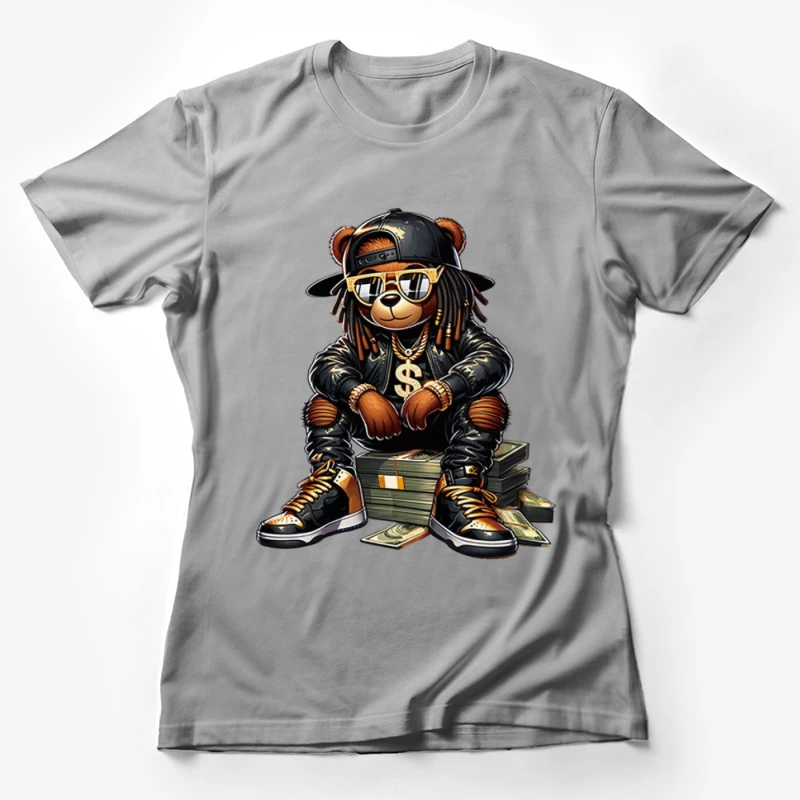 Hip-Hop-Bär mit Sonnenbrille und Geld Damen T-Shirt