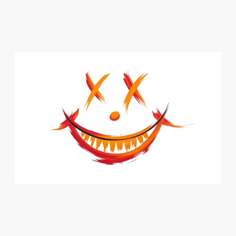 Abstract Creepy Halloween Smiley Face Travel Mug