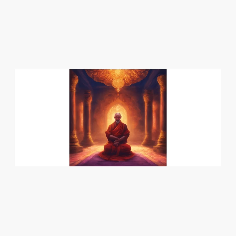 Enlightened Monk Meditating in Ancient Temple Coffee Mug