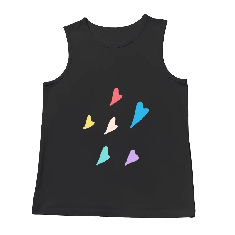 Cœurs colorés épars Homme Débardeur