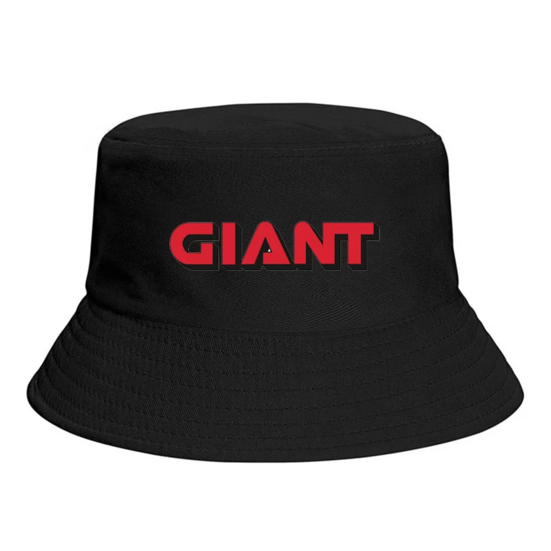 Giant Red and Black Brand Logo Typography Bucket Hat