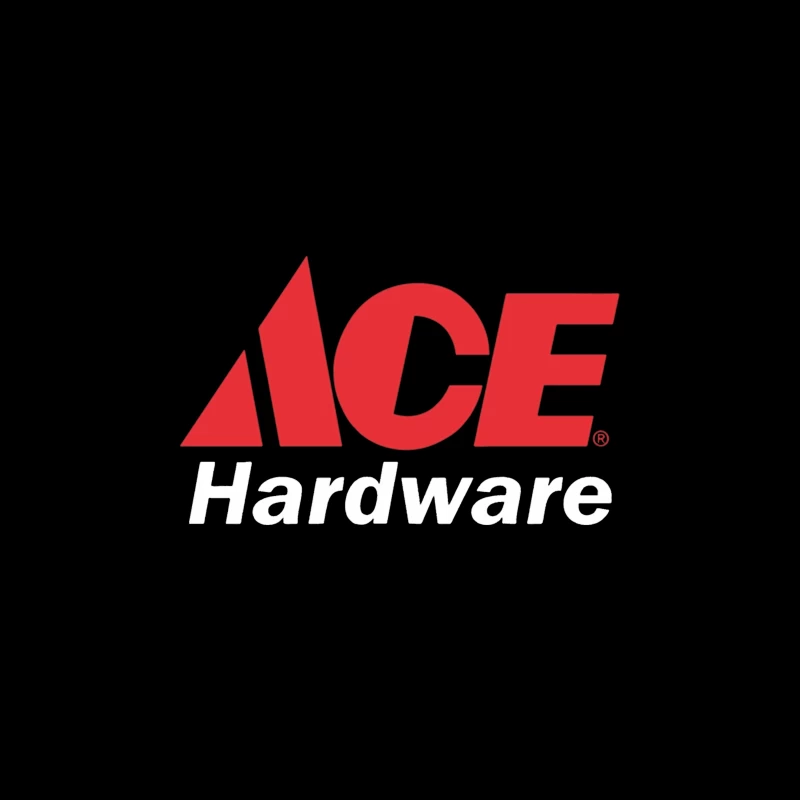 Ace Hardware Store Logo in Red and White Design Desk Mat