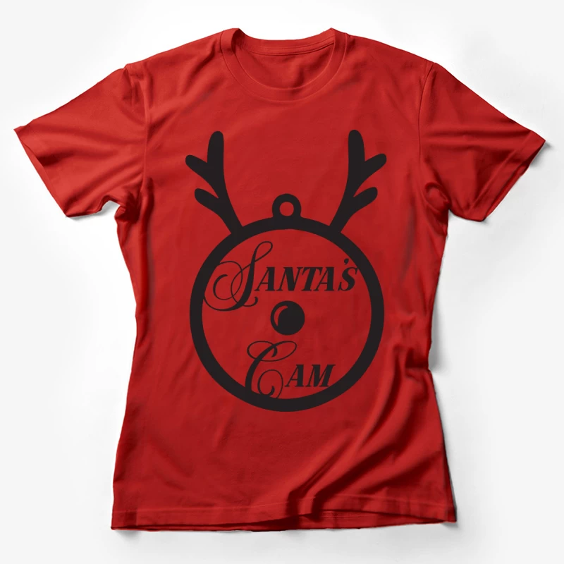 Décoration de Caméra du Père Noël Femme T-Shirt