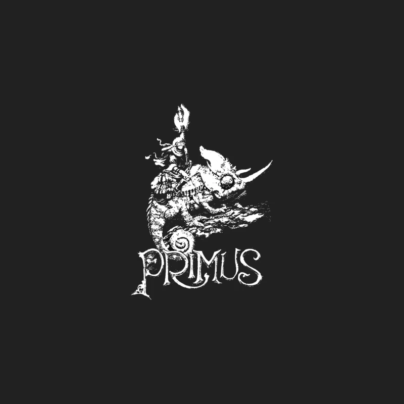 Abstract Swirling Typography: Primus Logo Design Bucket Hat