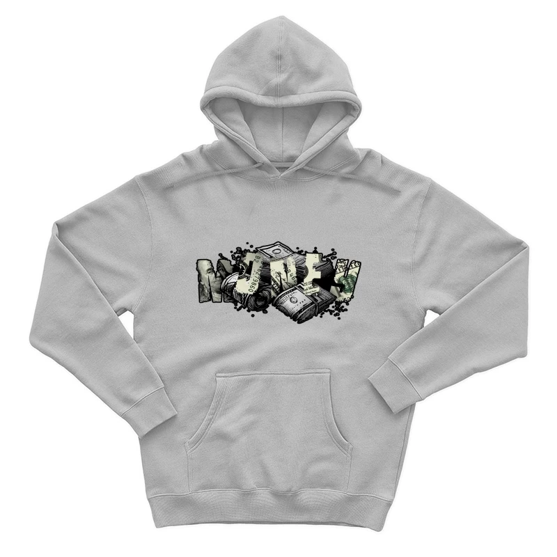 Money Illustration Male Pullover Hoodie