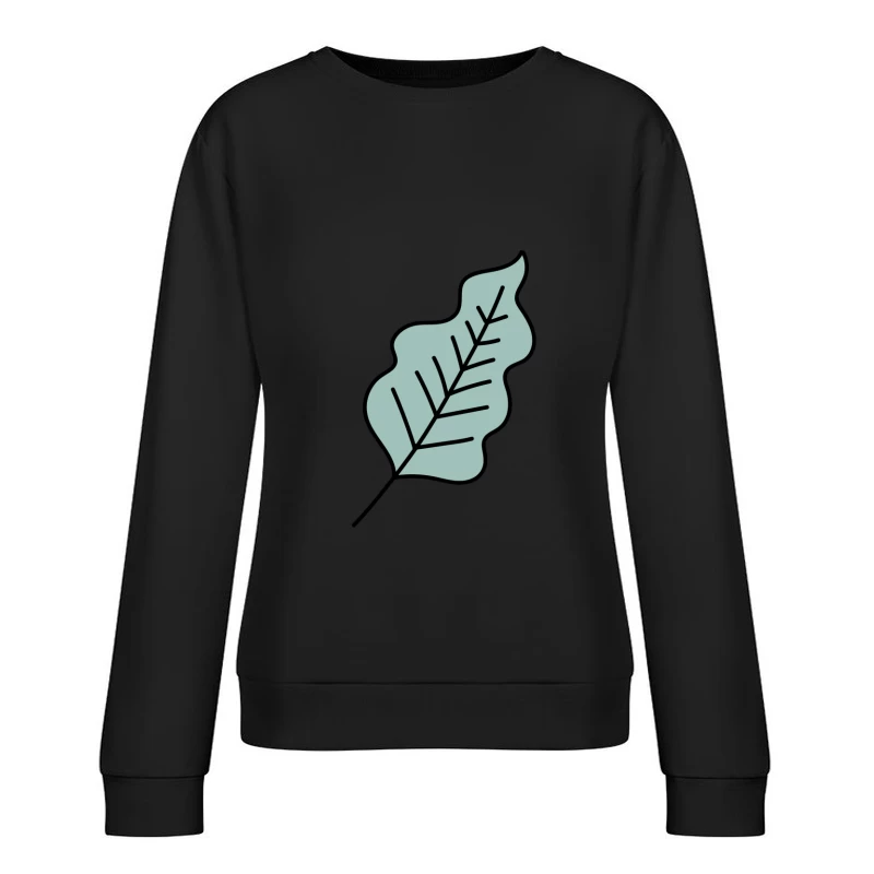 Feuille abstraite avec motif linéaire Femme Sweat-shirt à enfiler