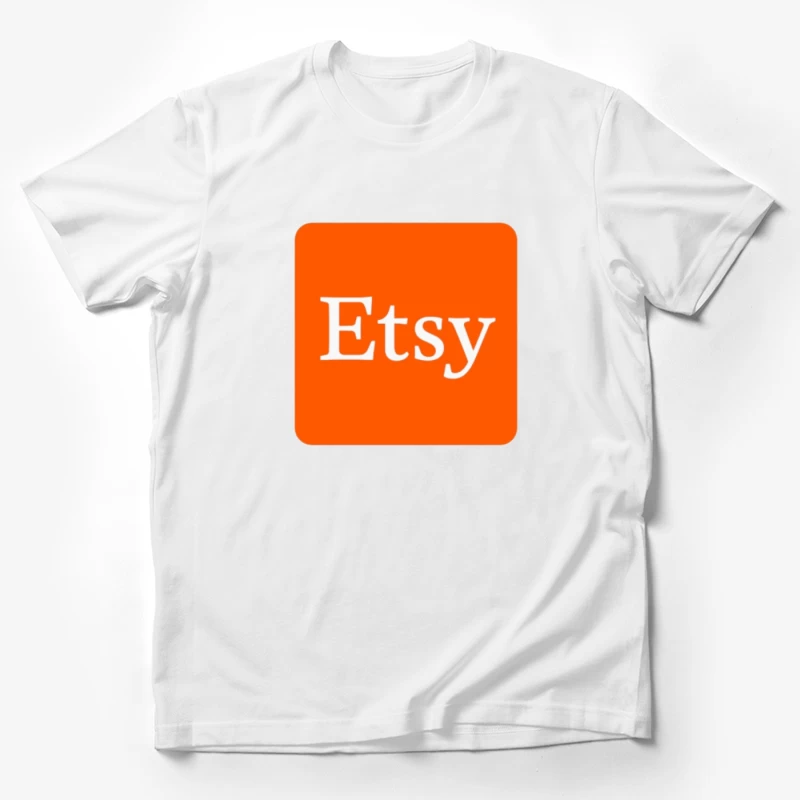 Etsy Official Logo - Orange Square E-commerce Marketplace Icon Male T-Shirt