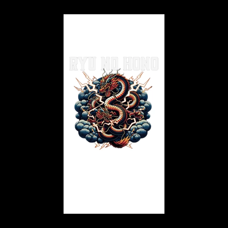 Traditional Japanese Thunder Dragon in Stormy Clouds iPhone Case