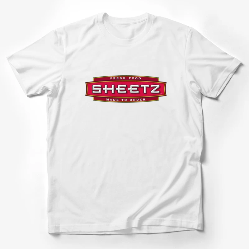 Sheetz Convenience Store Logo with Made to Order Fresh Food Branding Male T-Shirt