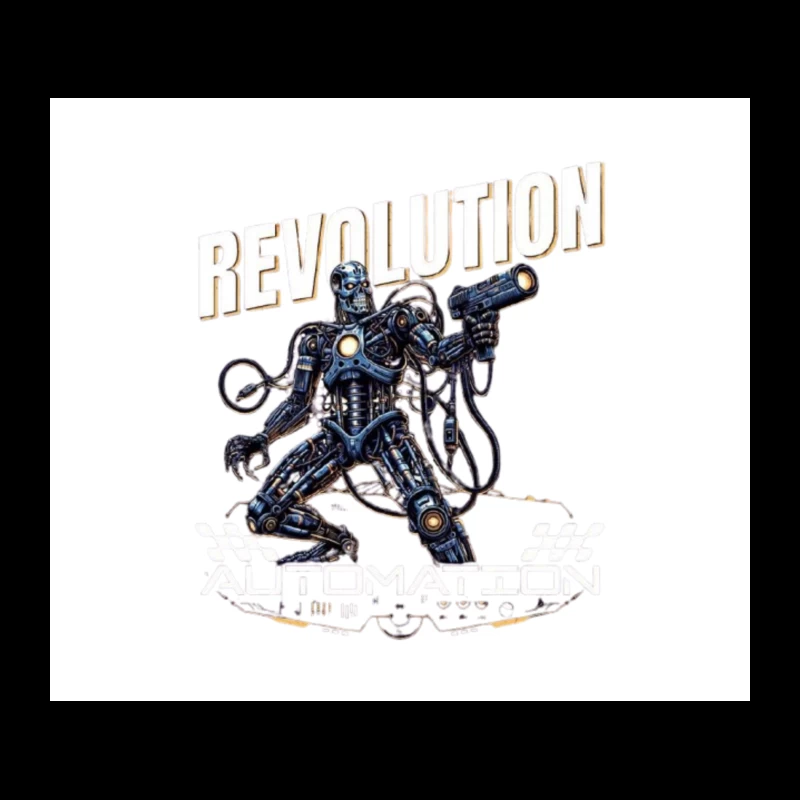 Combat Robot Revolution Sci-Fi Art Tapestry