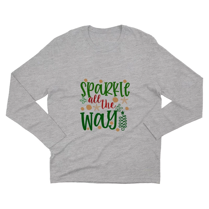Fête étincelante de Noël Homme Manches Longues T-Shirt