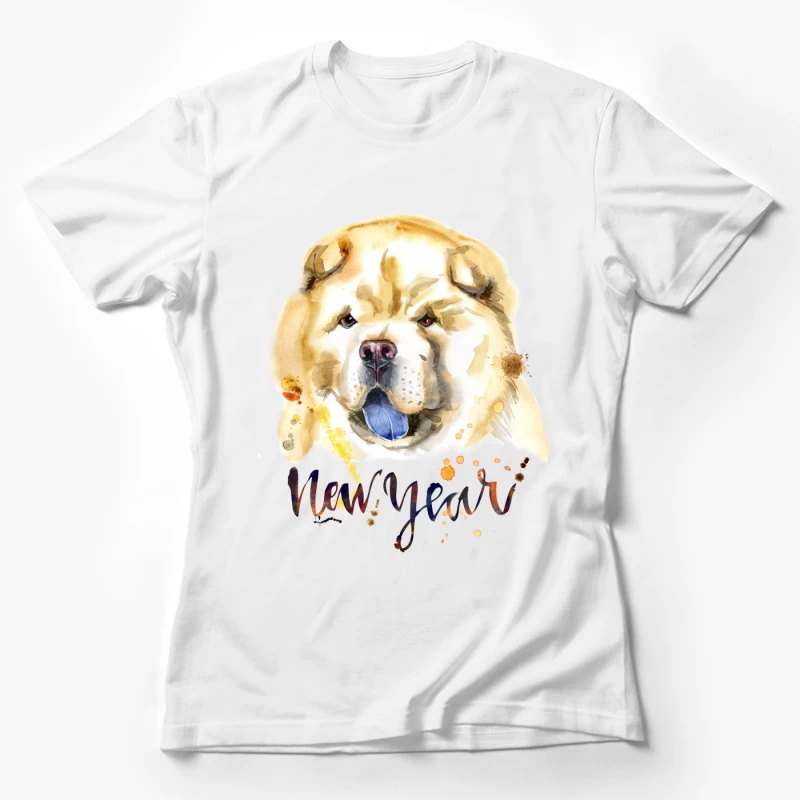 Portrait de Chien pour le Nouvel An Femme T-Shirt