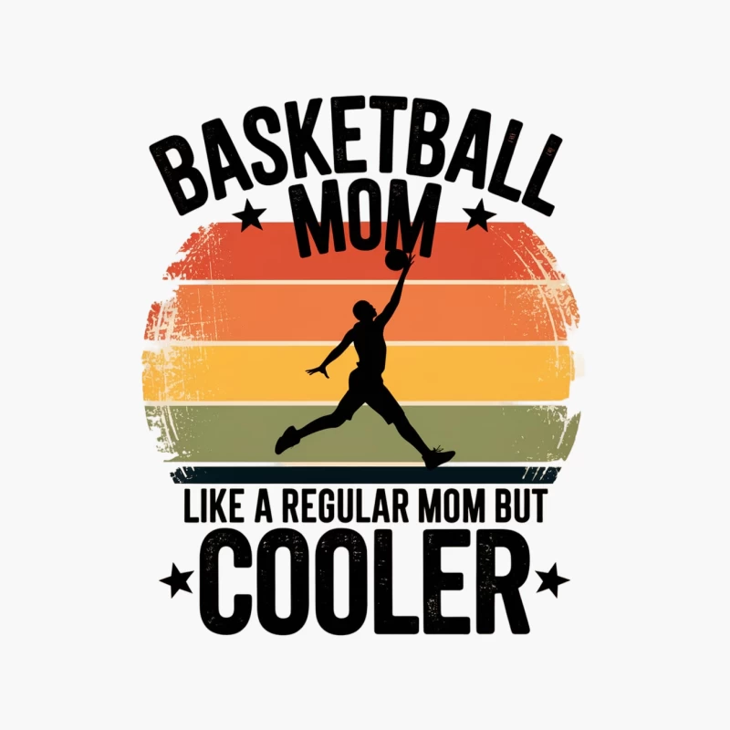 Retro Basketball Mom: Cooler Than Regular Moms Cotton Tote Bag
