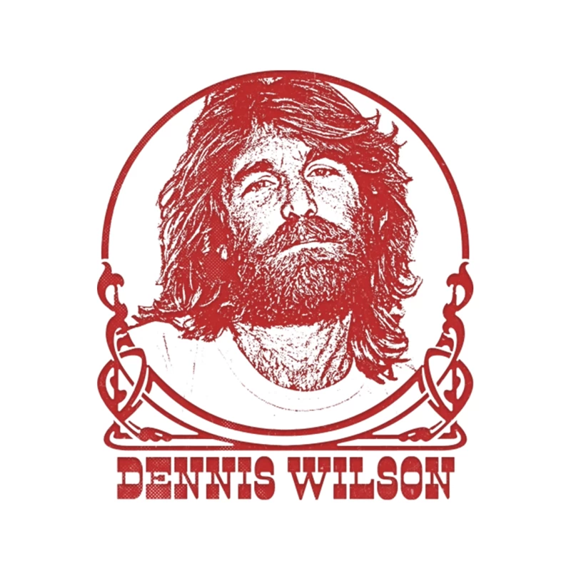Dennis Wilson  Original Vintage Faded Style Design Tapestry