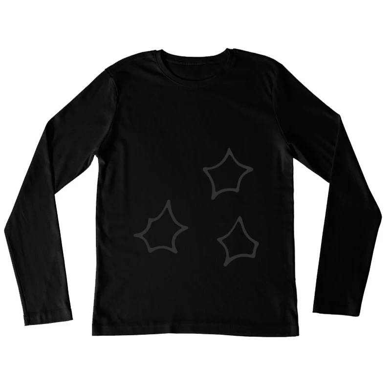 Contours abstraits étoilés Femme Manches Longues T-Shirt