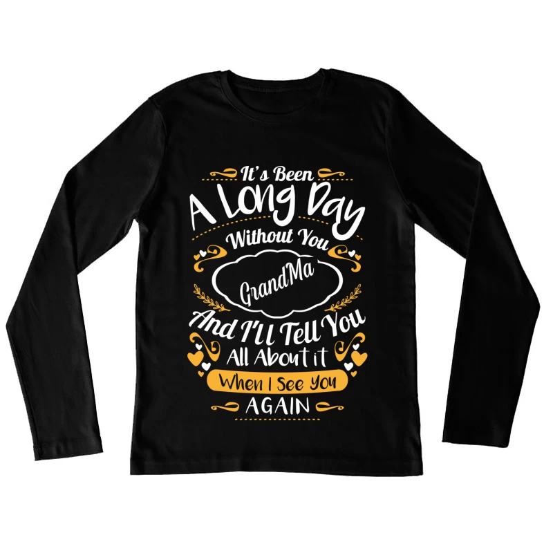 Hommage Émotionnel à Grand-Mère Femme Manches Longues T-Shirt