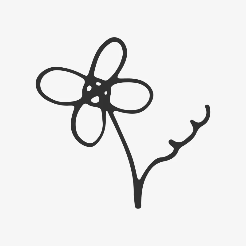 Dessin simple de fleur Femme Sweat-shirt à enfiler