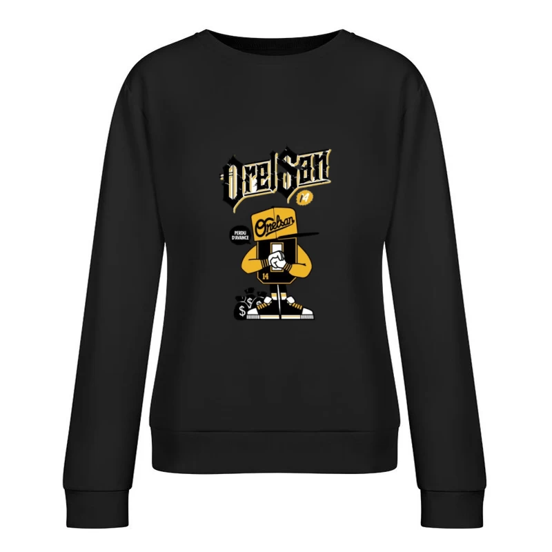Moderne Streetwear Illustration Damen Pullover Sweatshirt