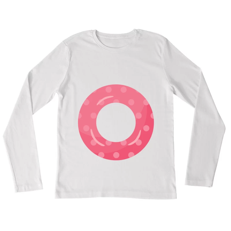 Bouée de natation rose à pois Femme Manches Longues T-Shirt