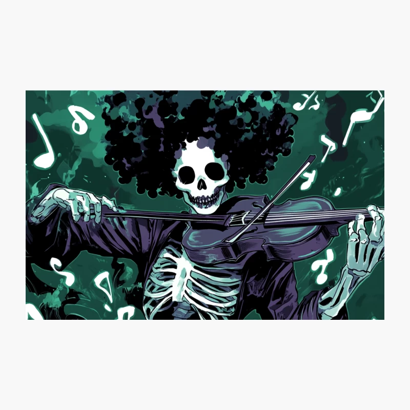 One Piece Spooky Skeleton Violinist: A Gothic Musical Illustration Travel Mug