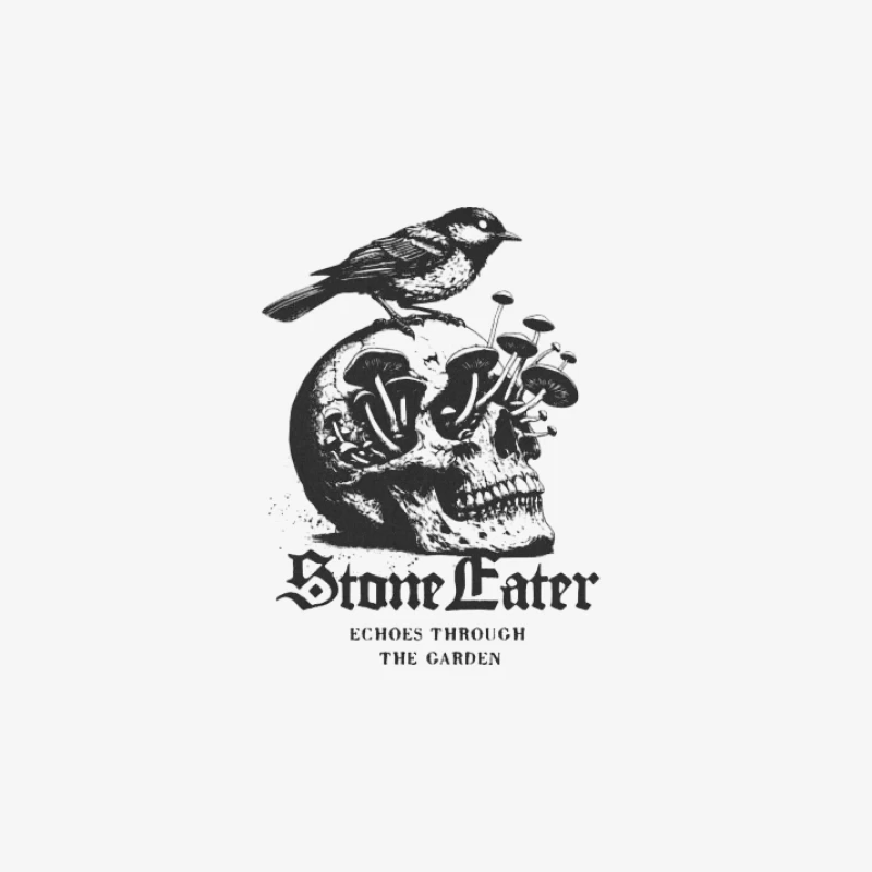 Crâne avec un oiseau Femme Manches Longues T-Shirt