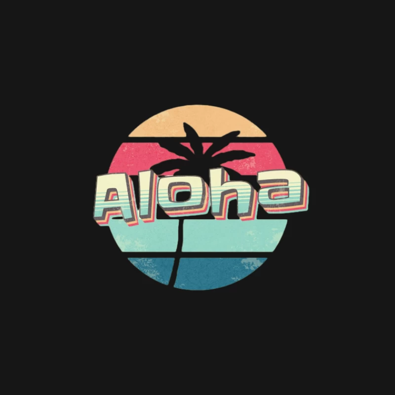 Conception Vintage Aloha avec Palmier Femme T-Shirt