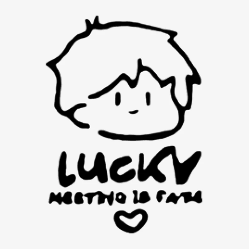 Niedliche Zeichnung von Lucky mit Spruch Herren Pullover Sweatshirt