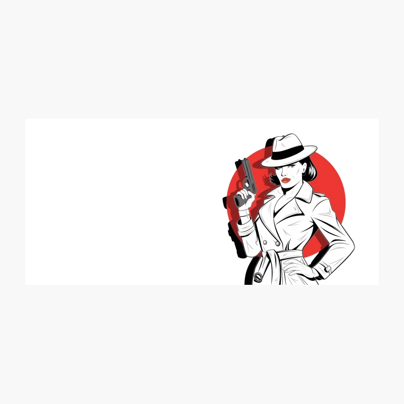 Stylish Femme Fatale in Film Noir Setting Coffee Mug