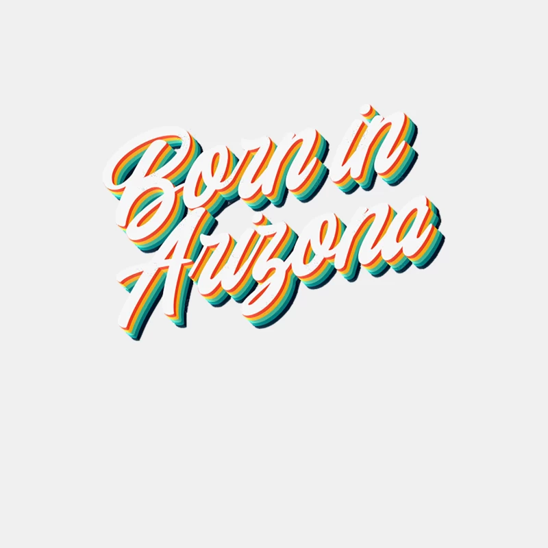 Born In Arizona - 80_s Retro Style Typographic Design Male Tank Top