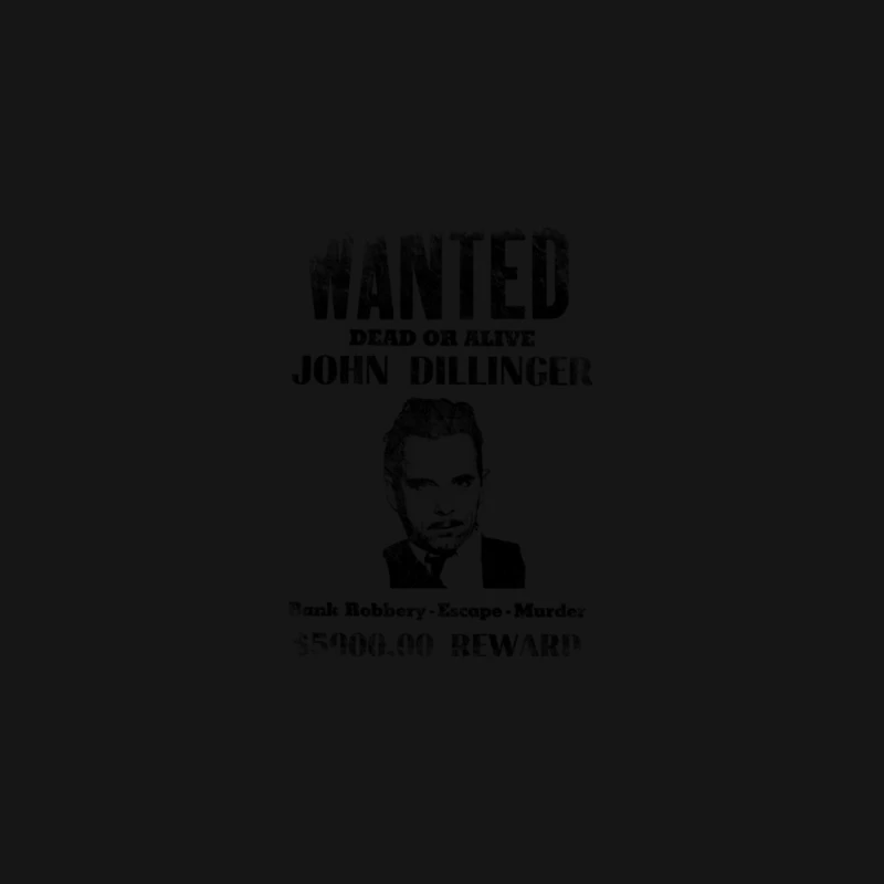 Wanted Poster John Dillinger, distressed Desk Mat